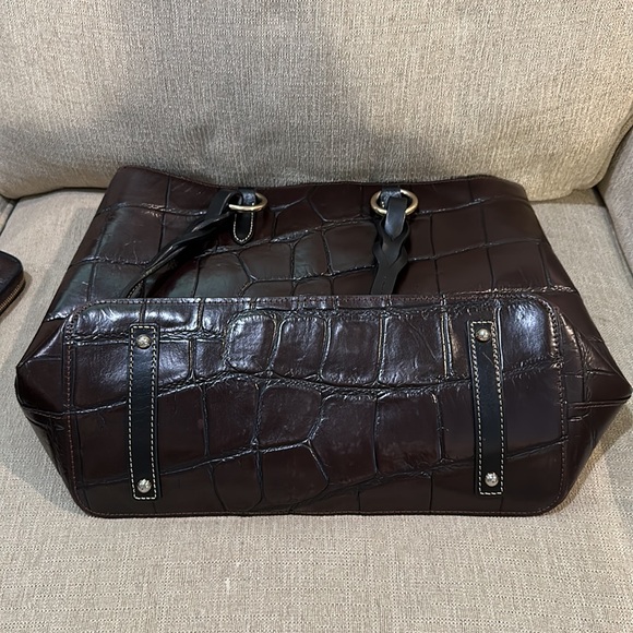 Nwt Dooney & Bourke exotic Denison croc 1975 Vintage tote & wallet set - Picture 6 of 8